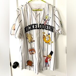 Nickelodeon White Jersey with Cartoon Graphics
